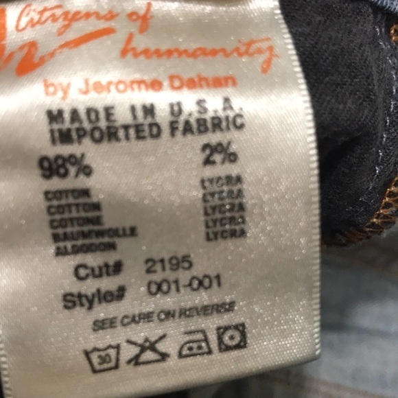 𝅺Citizens of humanity kelly #001 low waist boot cut jeans size 27 - Picture 9 of 16